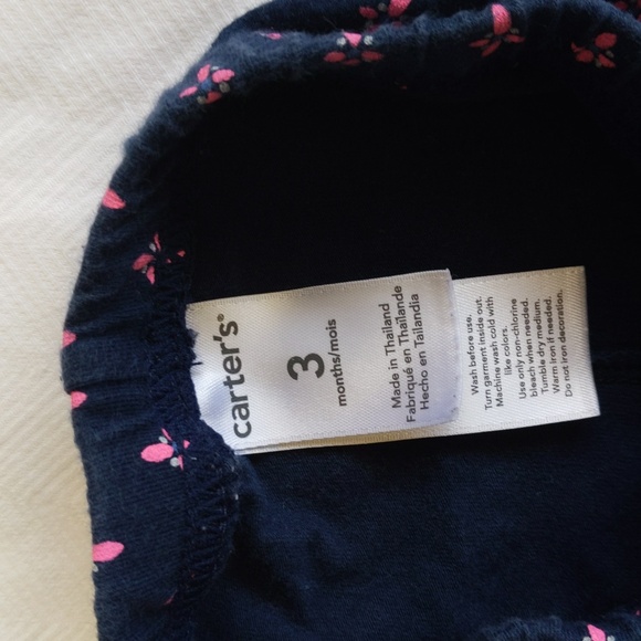 carter's navy blue printed leggings 3 months baby girl - Picture 3 of 5